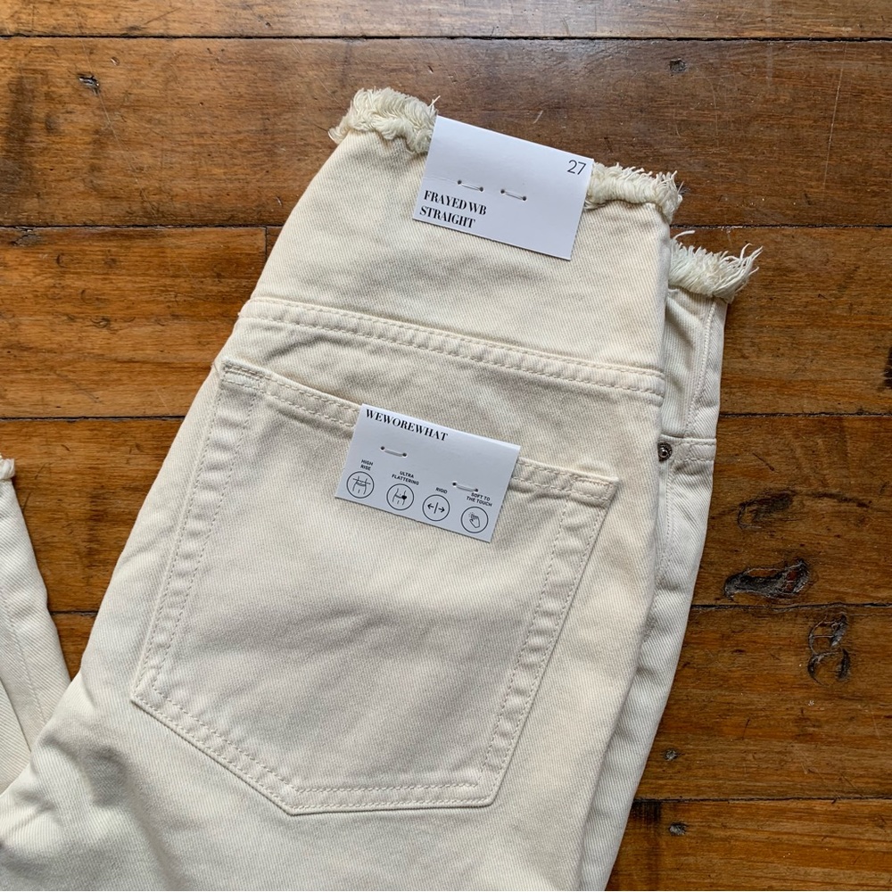 WEWOREWHAT Frayed Straight Jean 27